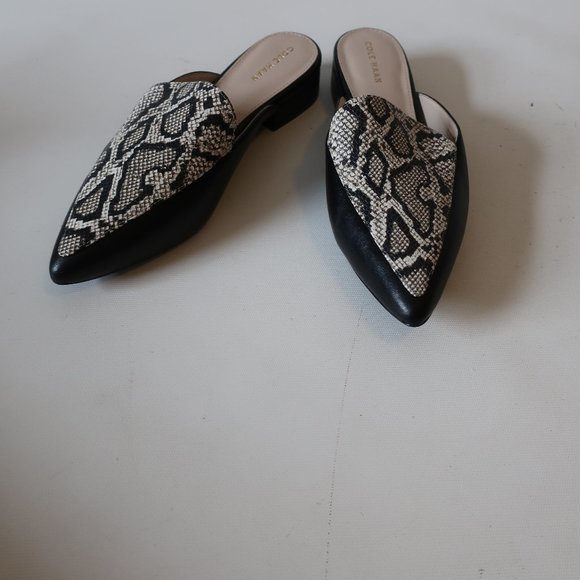 Cole Haan Shoes - NWOB COLE HAAN BLACK SNAKESKIN MULE SZ 7.5 *
